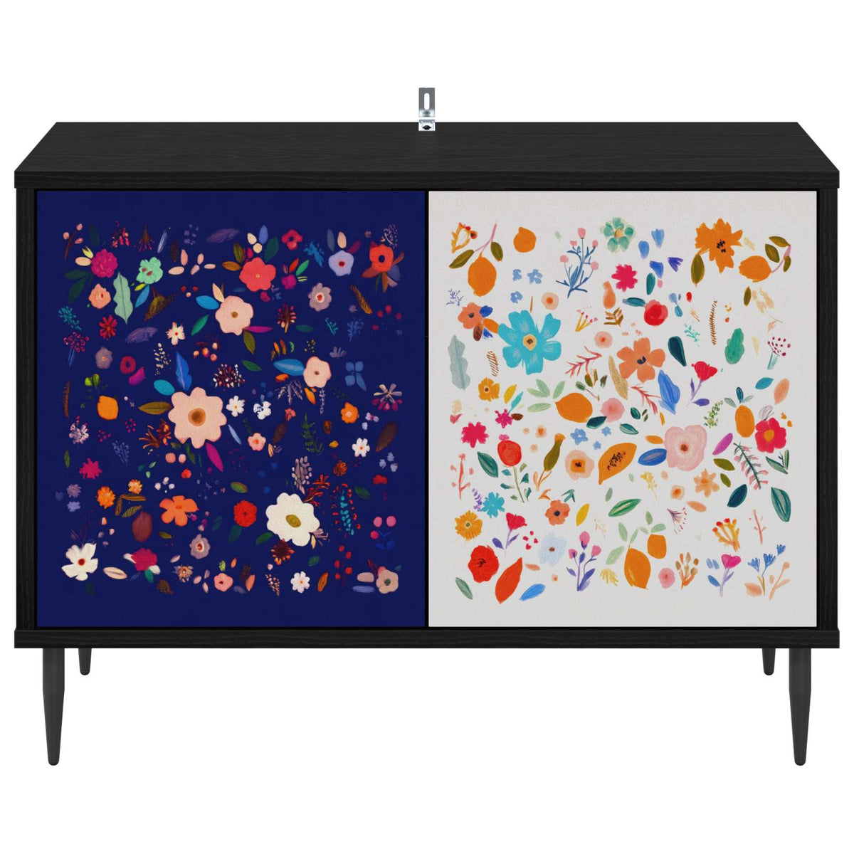 TV ormar MAINZ 69 x 33 x 50,5 cm Crni hrast Konstruirano drvo