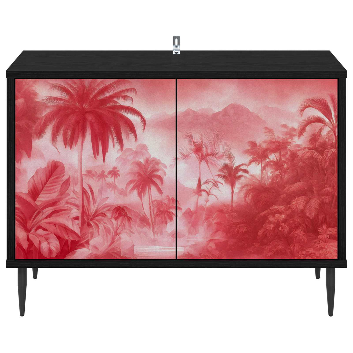 TV ormar AACHEN 69 x 33 x 50,5 cm Crni hrast Konstruirano drvo