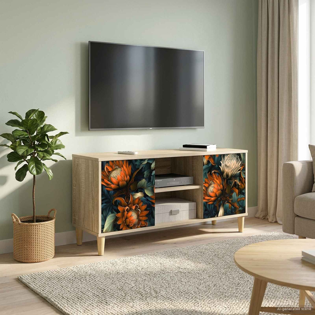 TV ormar LOCHEM 102 x 33 x 50 cm Sonoma Konstruirano drvo