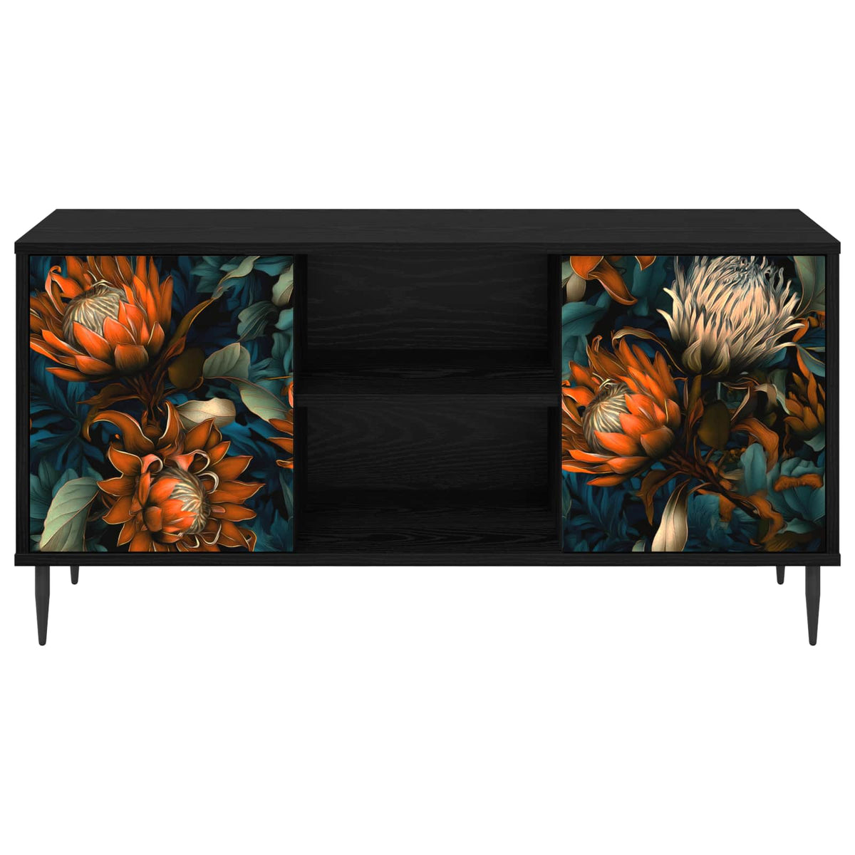 TV ormar LOCHEM 102 x 33 x 51 cm Crni hrast Konstruirano drvo