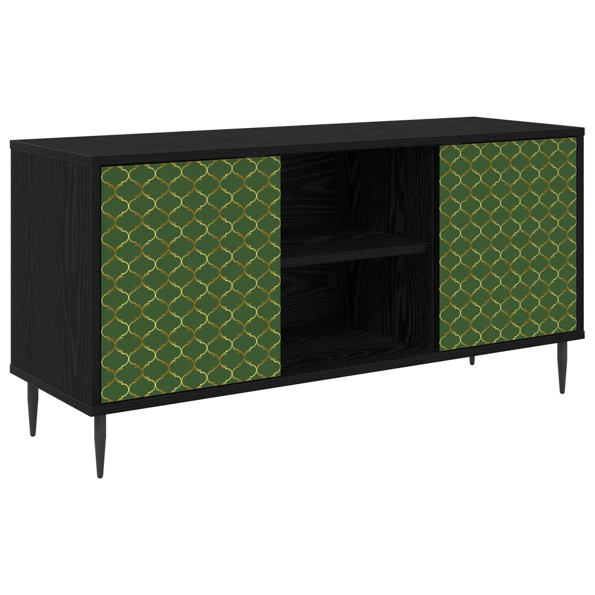 TV ormar GELEEN 102 x 33 x 51 cm Crni hrast Konstruirano drvo