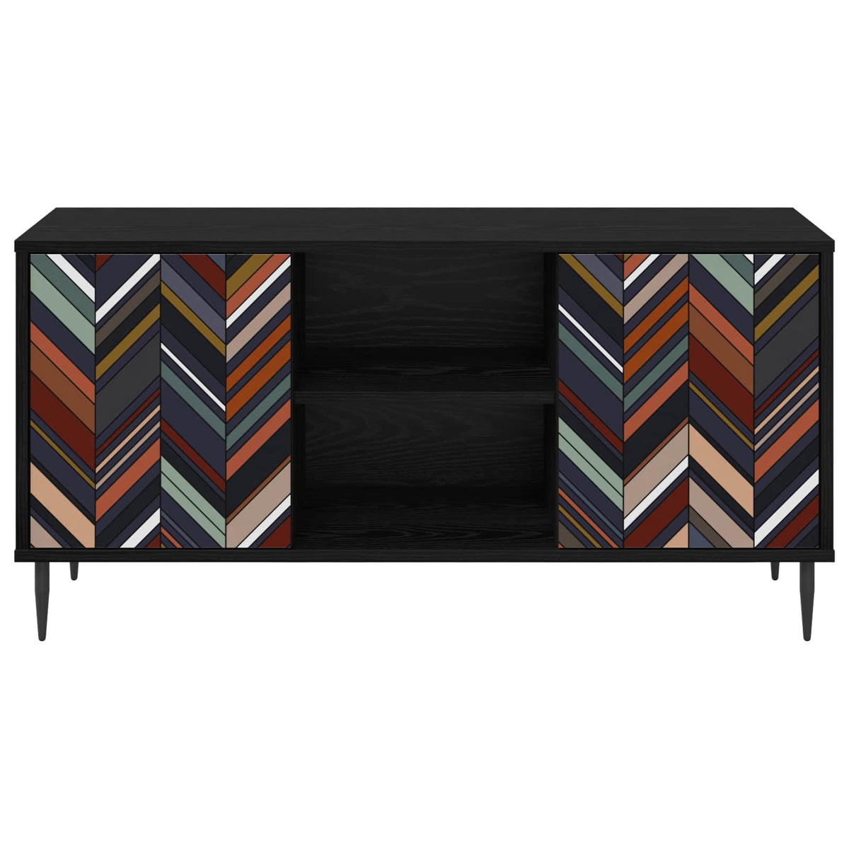 TV ormar OMMEN 102 x 33 x 51 cm Crni hrast Konstruirano drvo