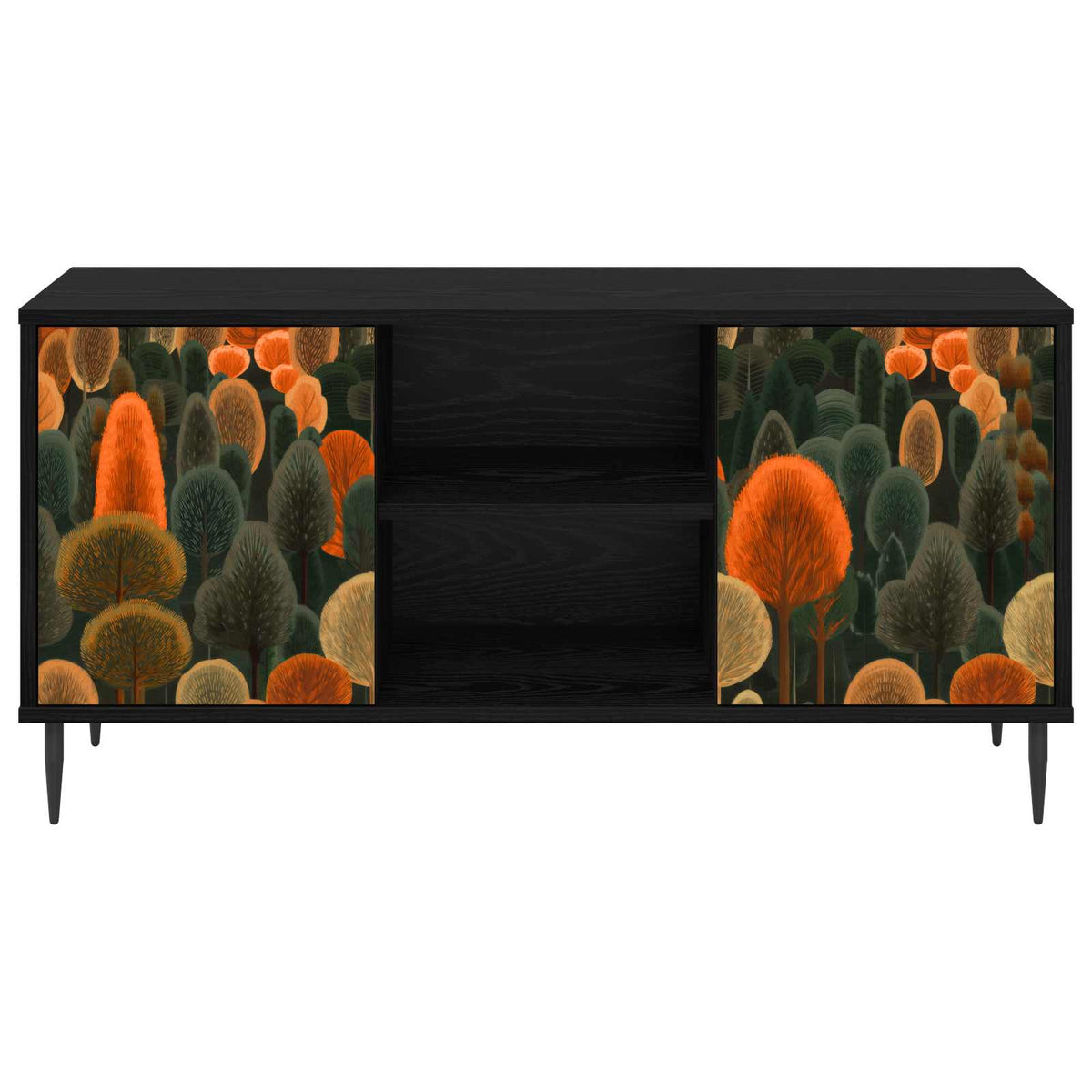TV ormar ZAANDAM 102 x 33 x 51 cm Crni hrast Konstruirano drvo