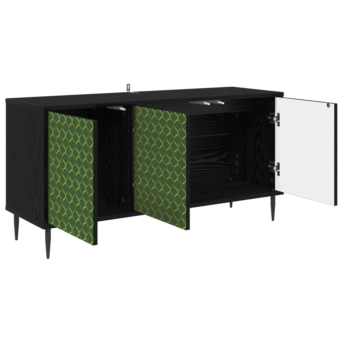 TV ormar GELEEN 102 x 33 x 51 cm Crni hrast Konstruirano drvo