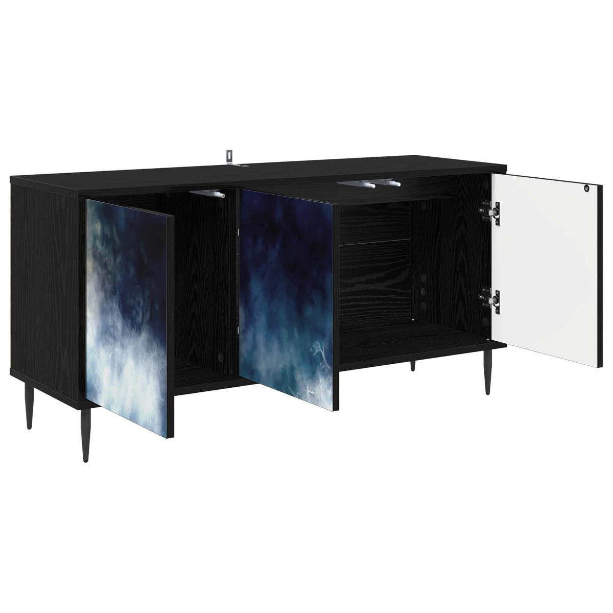 TV ormar RAALTE 102 x 33 x 51 cm Crni hrast Konstruirano drvo