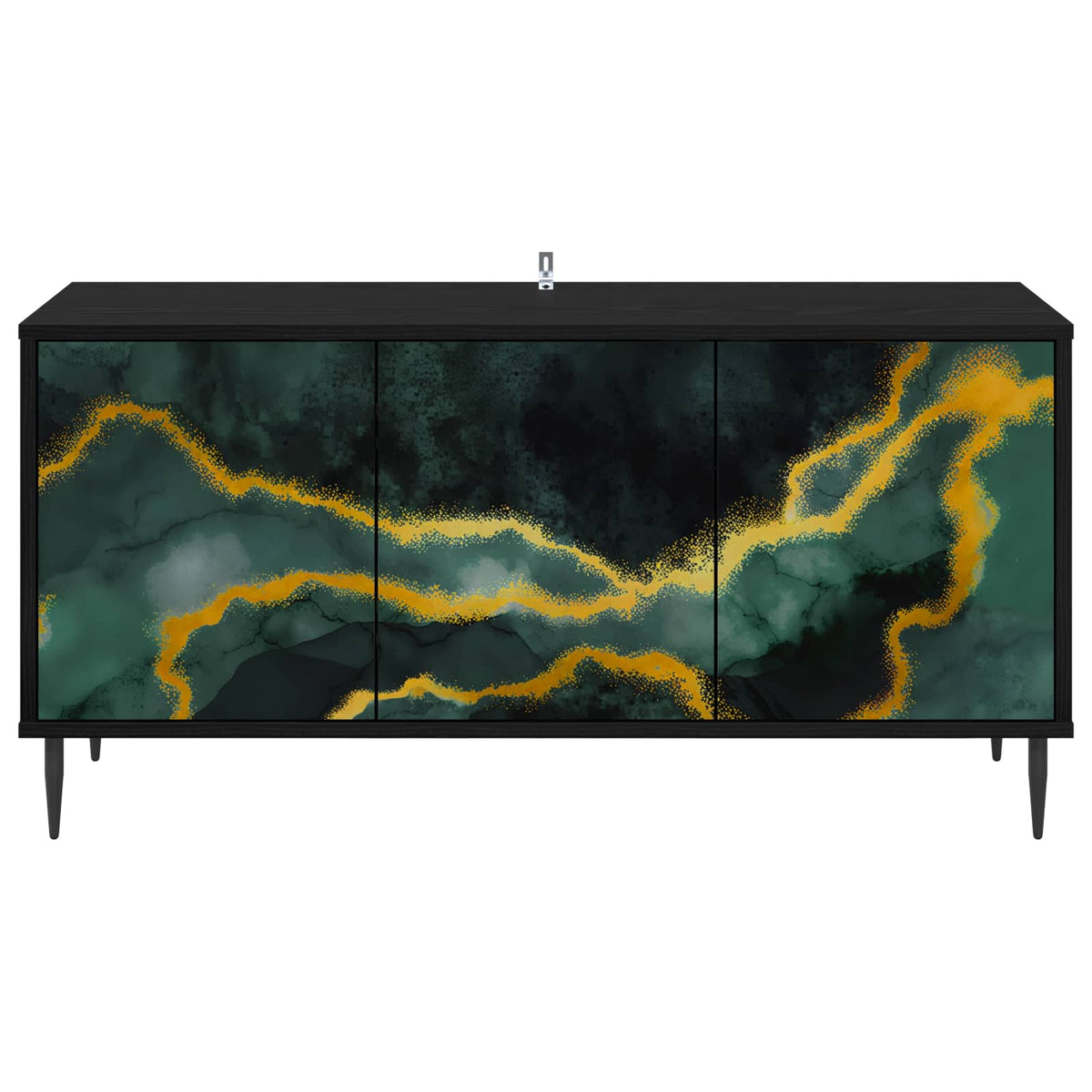 TV ormar WIJHE 102 x 33 x 51 cm Crni hrast Konstruirano drvo