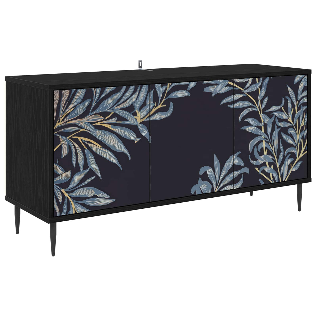 TV ormar DOKKUM 102 x 33 x 51 cm Crni hrast Konstruirano drvo