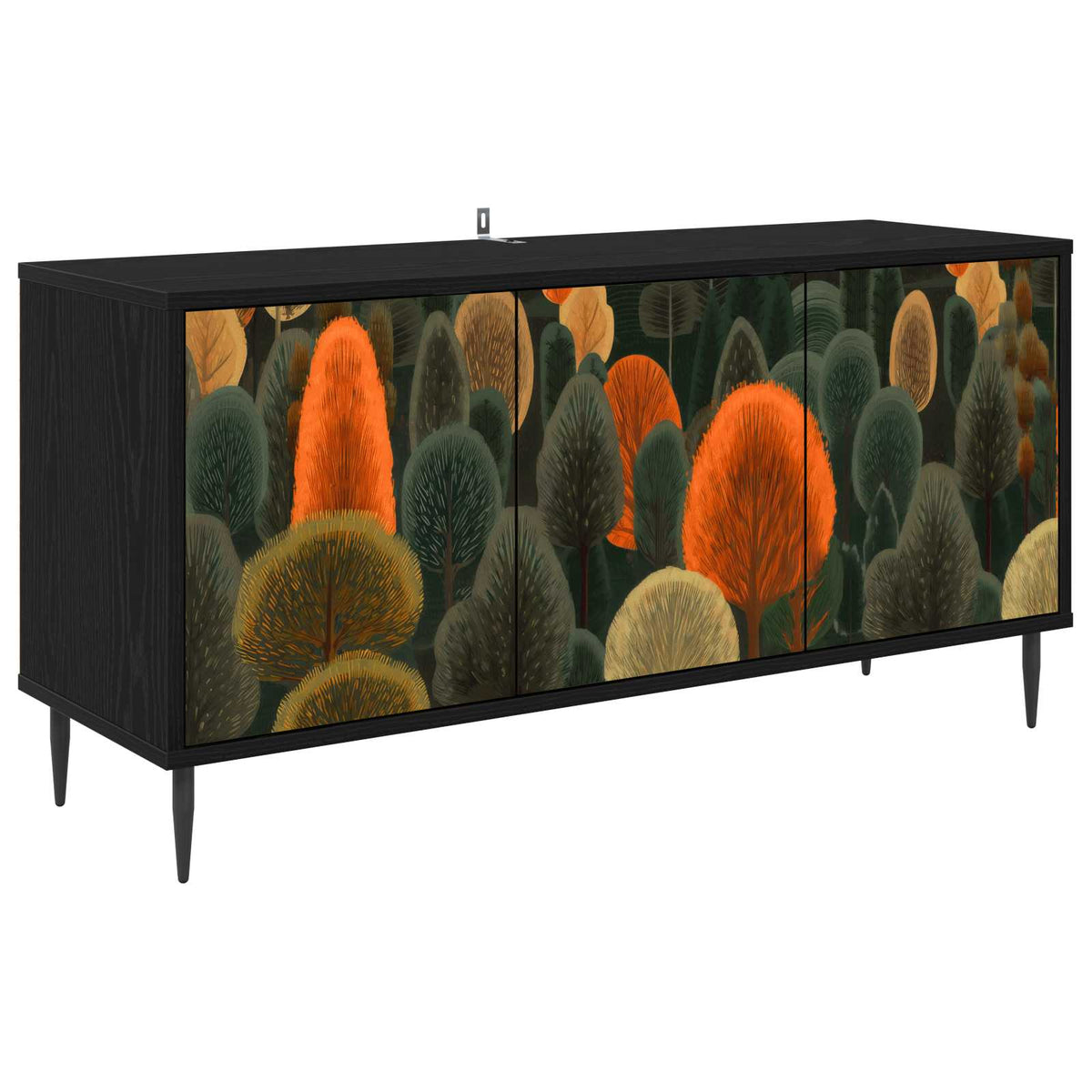 TV ormar ZAANDAM 102 x 33 x 51 cm Crni hrast Konstruirano drvo
