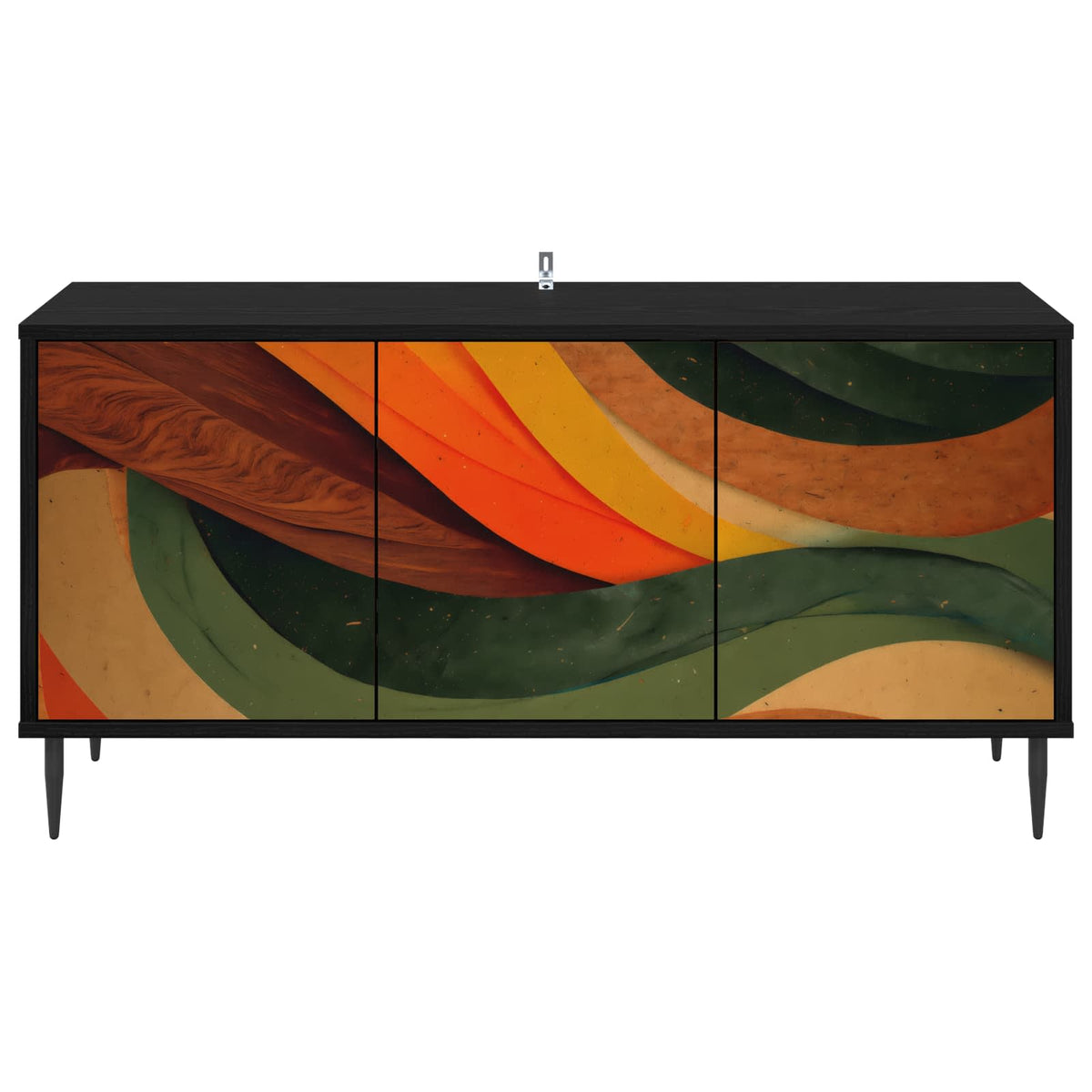 TV ormar BONN 102 x 33 x 51 cm Crni hrast Konstruirano drvo