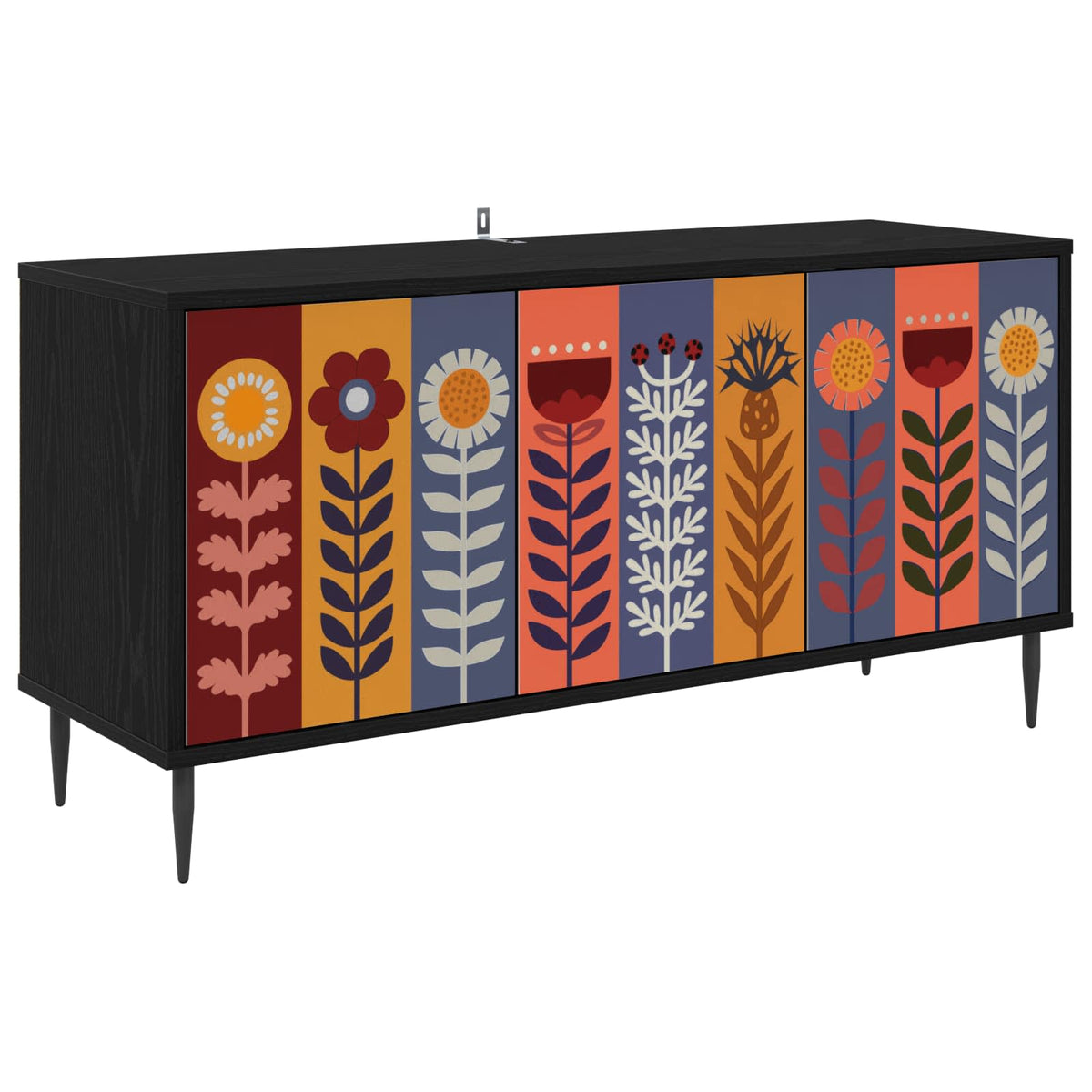 TV ormar ESSEN 102 x 33 x 51 cm Crni hrast Konstruirano drvo