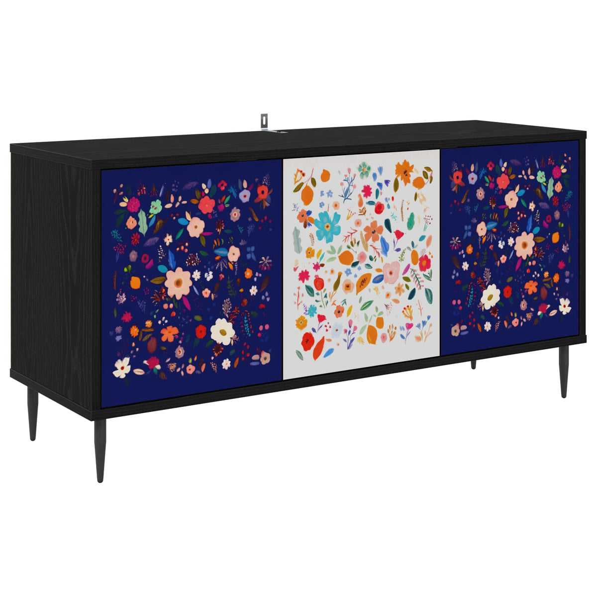 TV ormar MAINZ 102 x 33 x 51 cm Crni hrast Konstruirano drvo