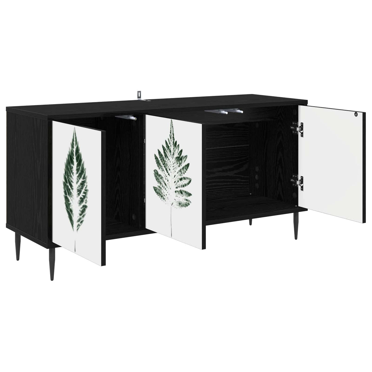 TV ormar HANAU 102 x 33 x 51 cm Crni hrast Konstruirano drvo