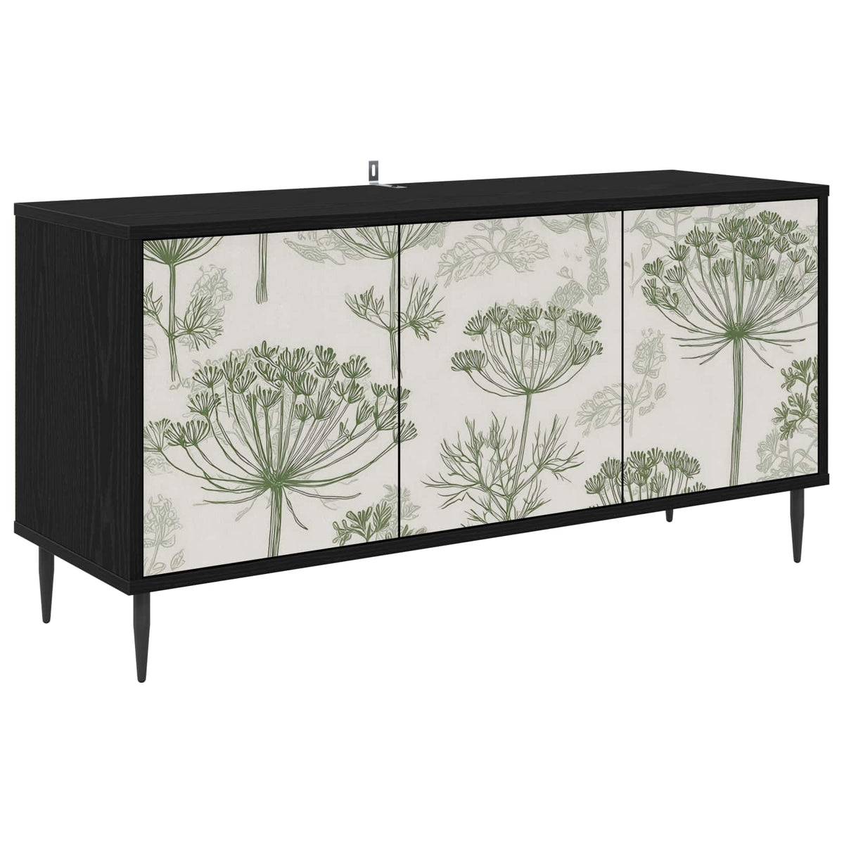 TV ormar GOTHA 102 x 33 x 51 cm Crni hrast Konstruirano drvo