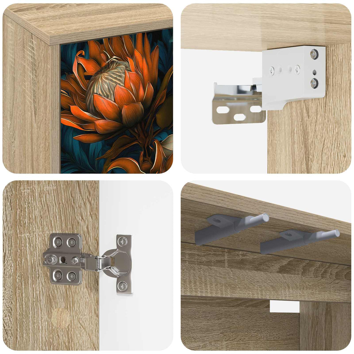 TV ormar za montažu na zid LOCHEM 69 x 33 x 40 cm Hrast sonoma