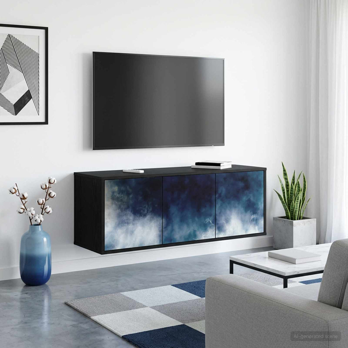 TV ormar za montažu na zid ZAANDAM 102 x 33 x 40 cm