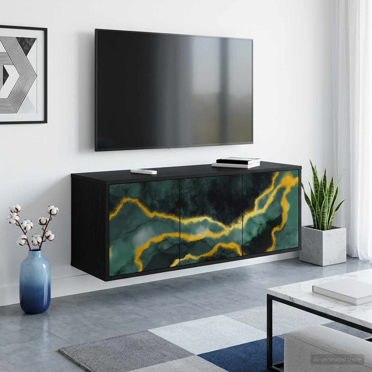 TV ormar za montažu na zid ZAANDAM 102 x 33 x 40 cm