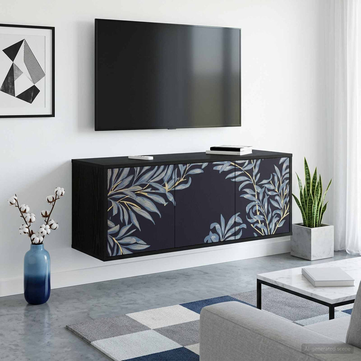 TV ormar za montažu na zid ZAANDAM 102 x 33 x 40 cm