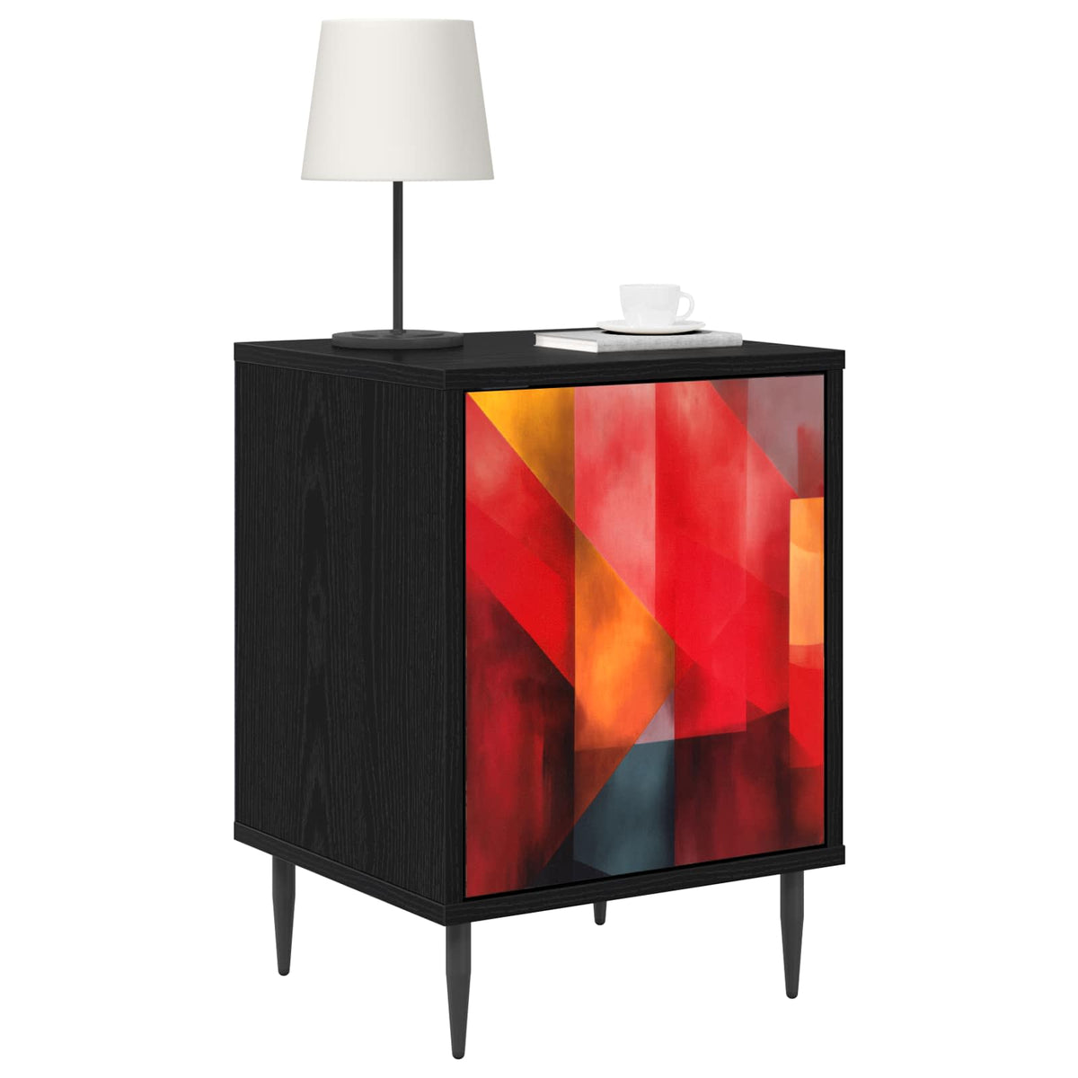 Noćni ormar HEESCH Crni hrast 36 x 33 x 51 cm Konstruirano drvo