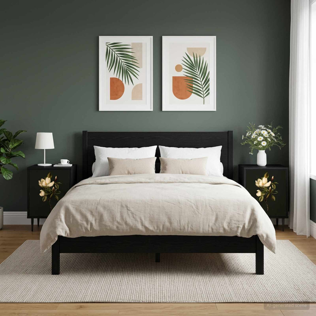Noćni ormar BREMEN 2 kom. Crni hrast 36 x 33 x 51 cm