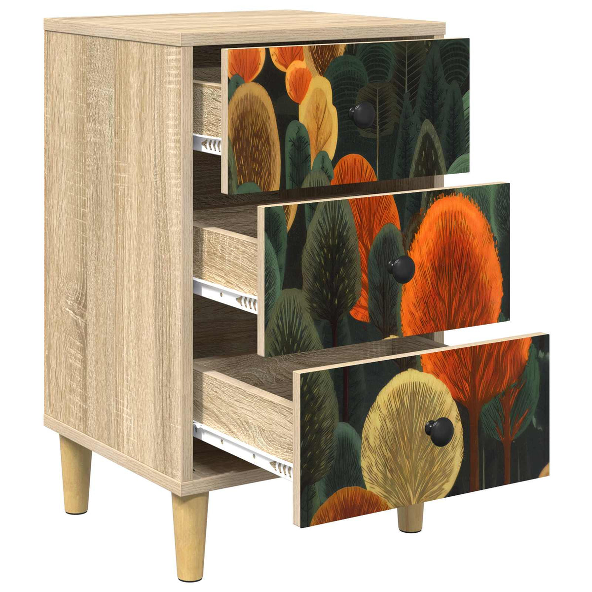 Noćni ormar ZAANDAM Hrast sonoma 36 x 33 x 60 cm