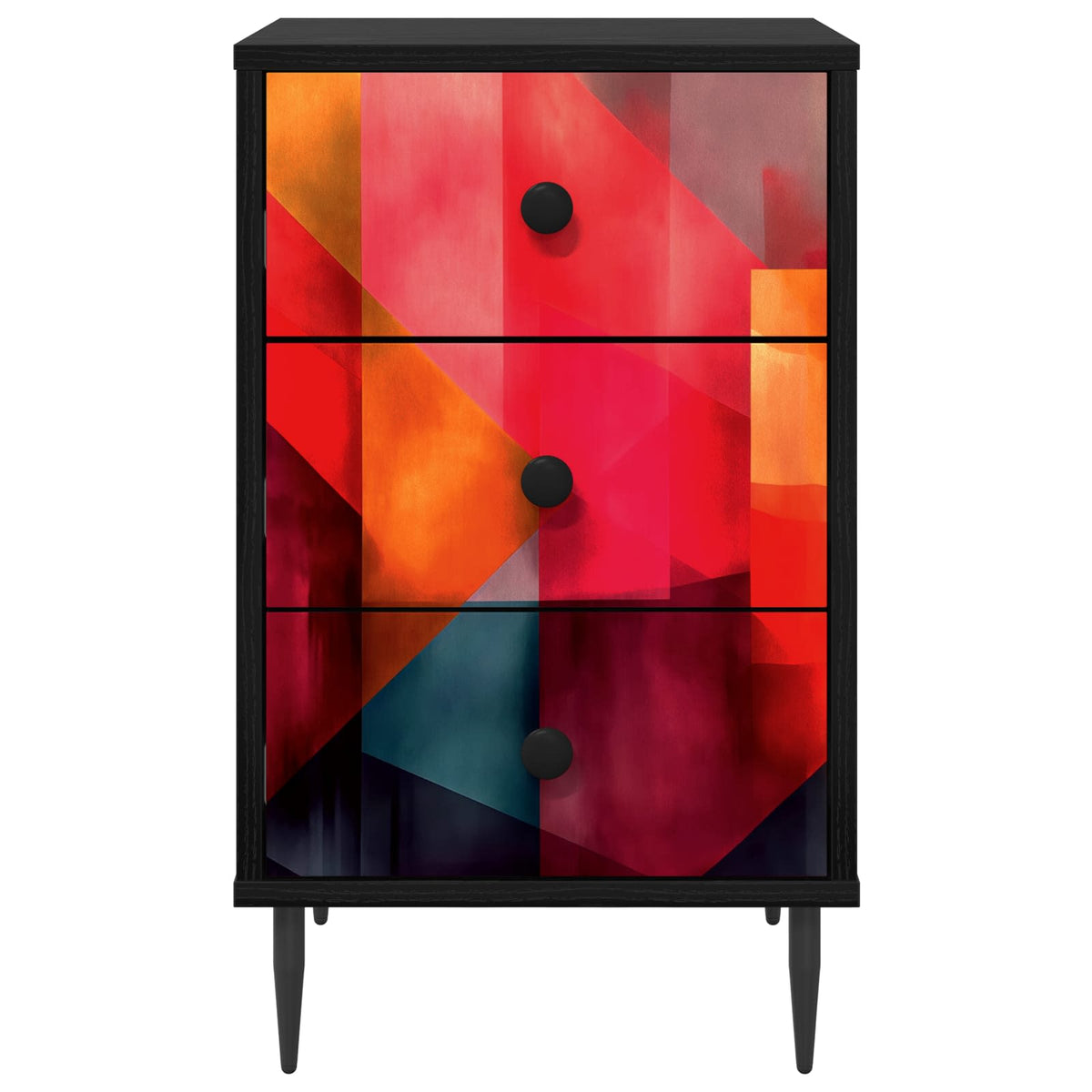 Noćni ormar HEESCH 2 kom. Crni hrast 36 x 33 x 61 cm