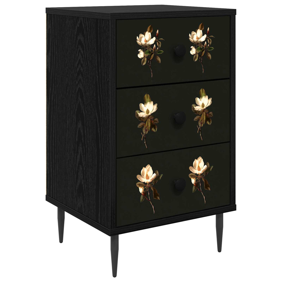 Noćni ormar BREMEN Crni hrast 36 x 33 x 61 cm Konstruirano drvo