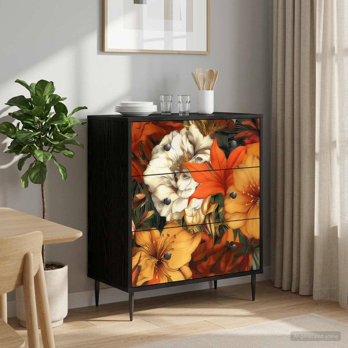 Komoda RHENEN 66 x 36,5 x 76 cm