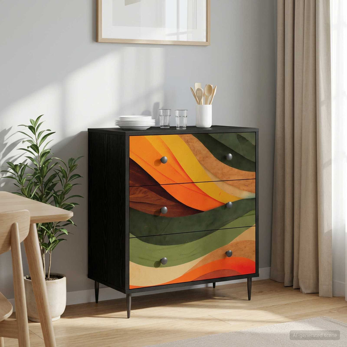 Komoda RHENEN 66 x 36,5 x 76 cm