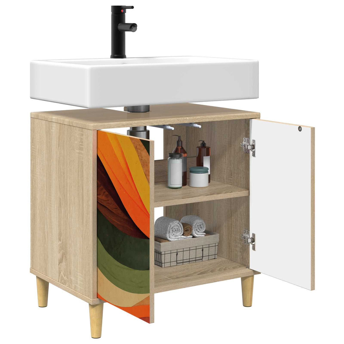 Kupaonski ormar BONN Sonoma 60 x 40 x 60 cm Konstruirano drvo
