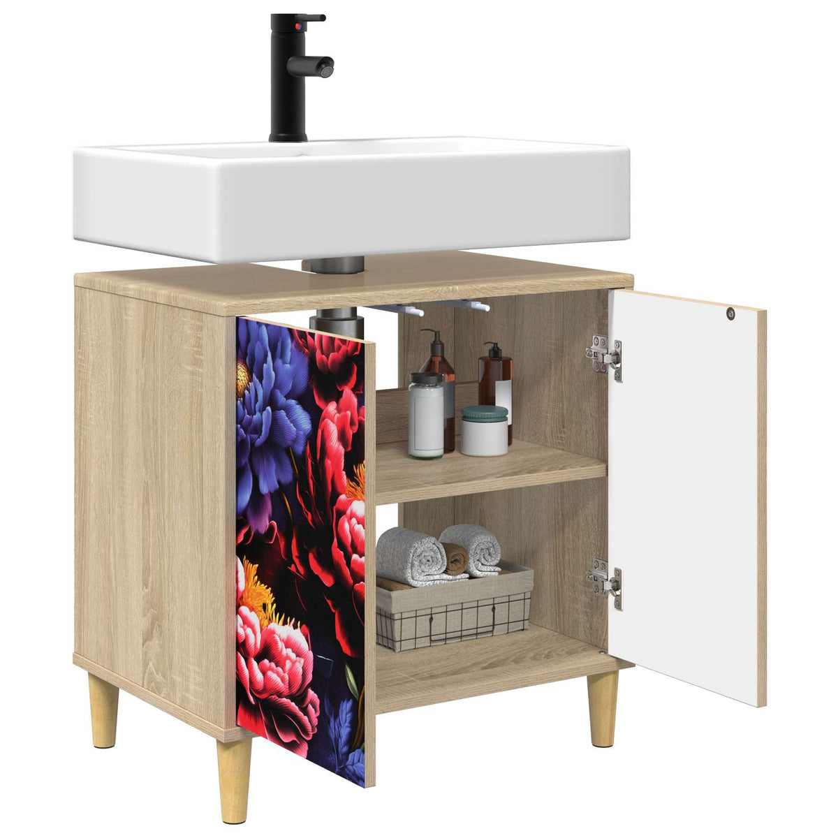 Kupaonski ormar KIEL Sonoma 60 x 40 x 60 cm Konstruirano drvo