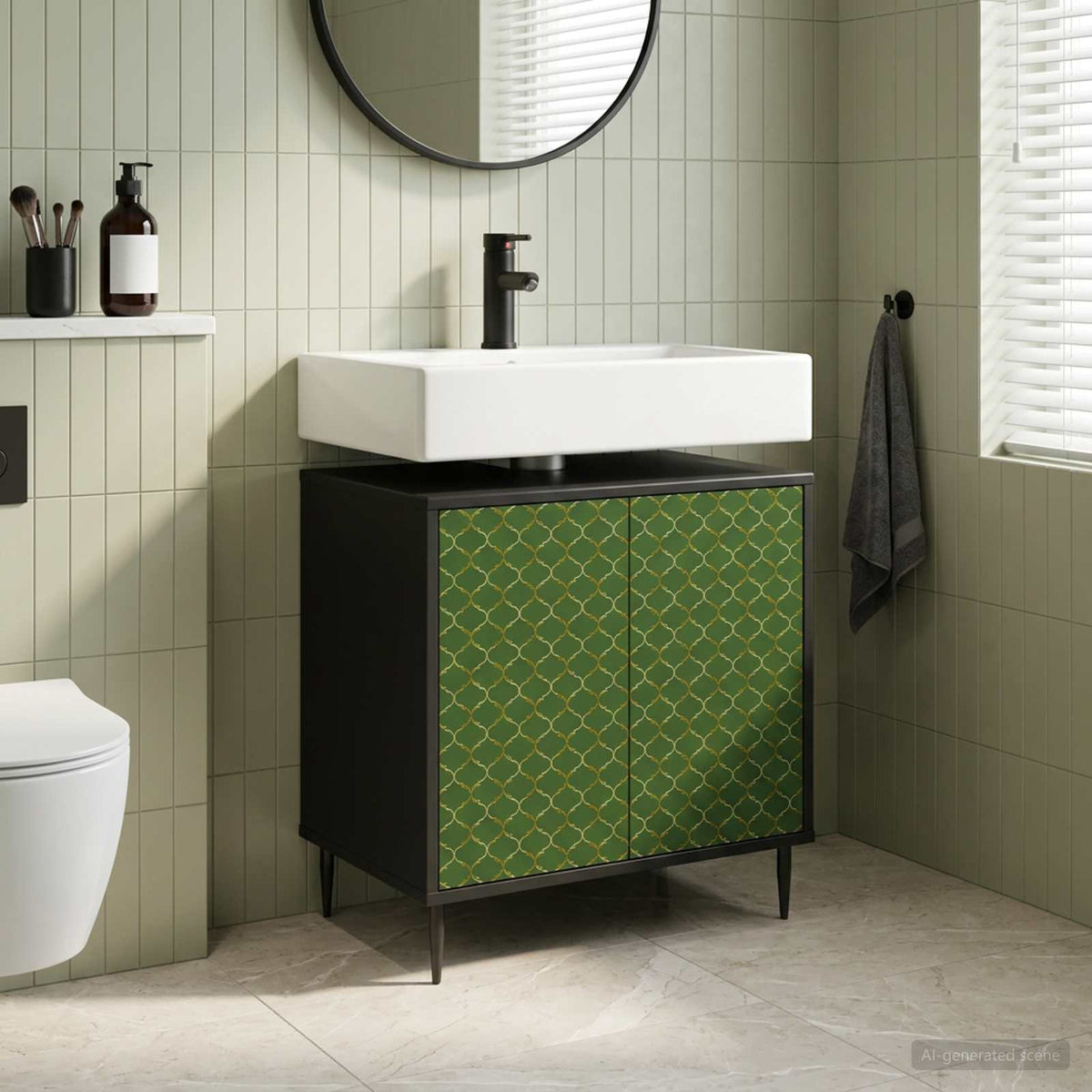 Kupaonski ormar GELEEN Crni hrast 60 x 40 x 61 cm