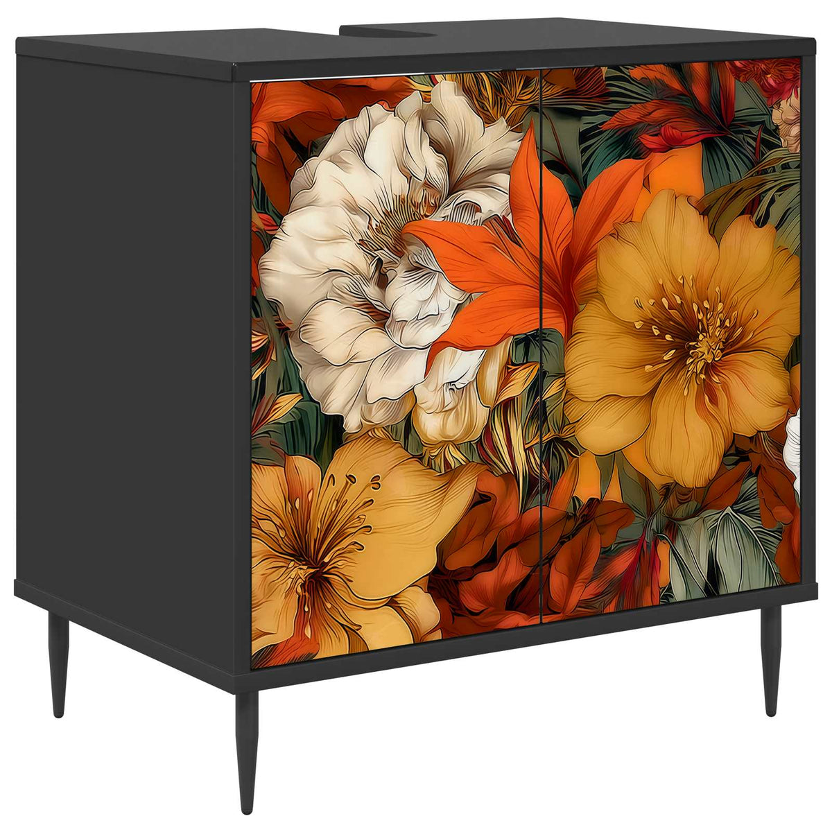 Kupaonski ormar GENNEP Crni hrast 60 x 40 x 61 cm