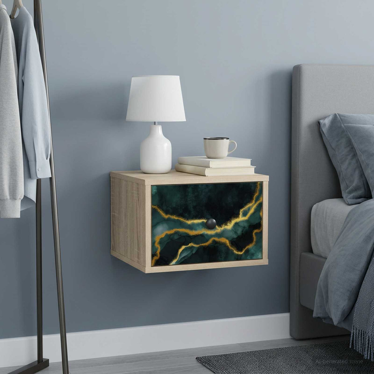 Wall-mounted noćni ormarić WIJHE Hrast sonoma 36 x 33 x 25 cm
