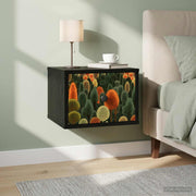 Wall-mounted noćni ormarić ZAANDAM Crni hrast 36 x 33 x 25 cm