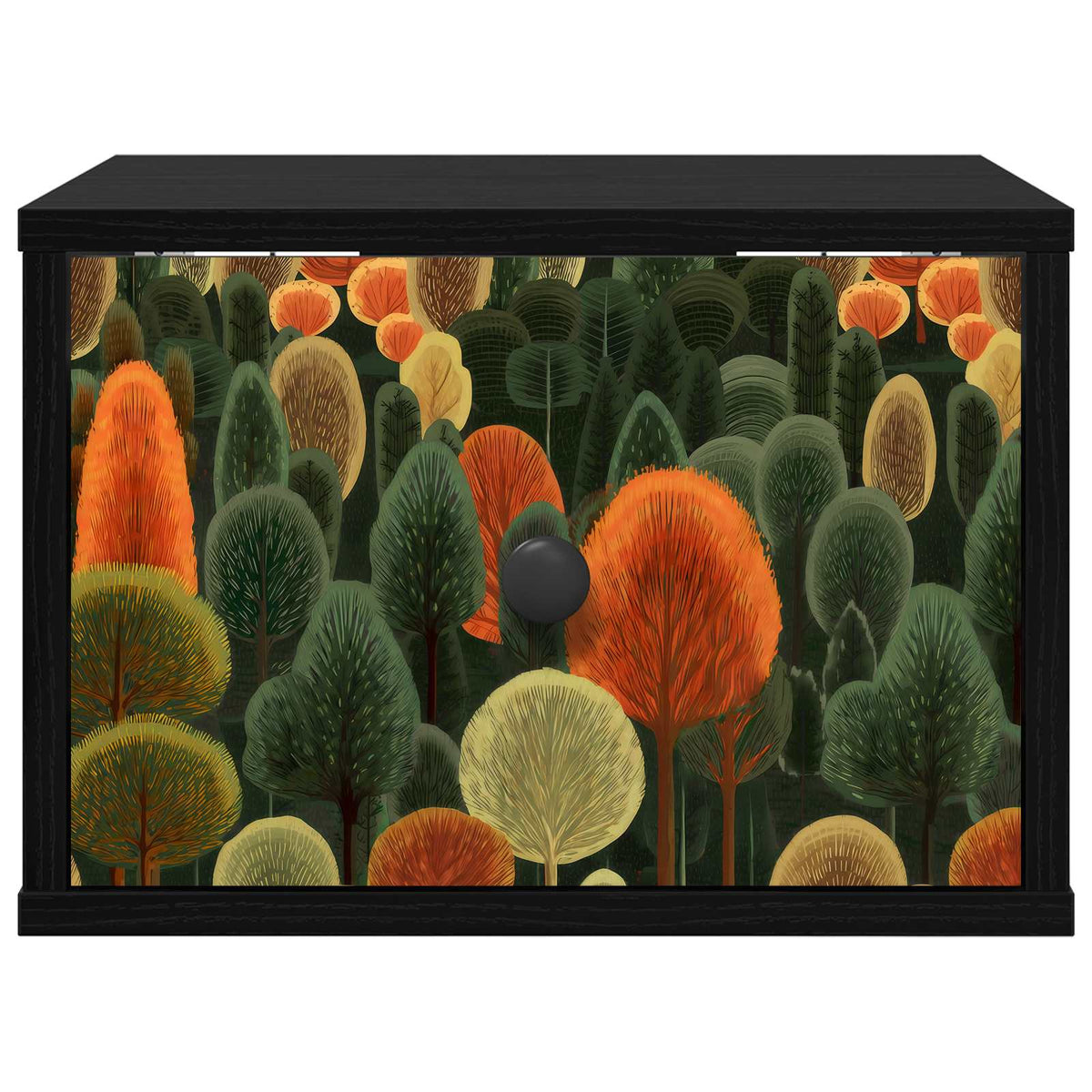 Wall-mounted noćni ormarić ZAANDAM Crni hrast 36 x 33 x 25 cm