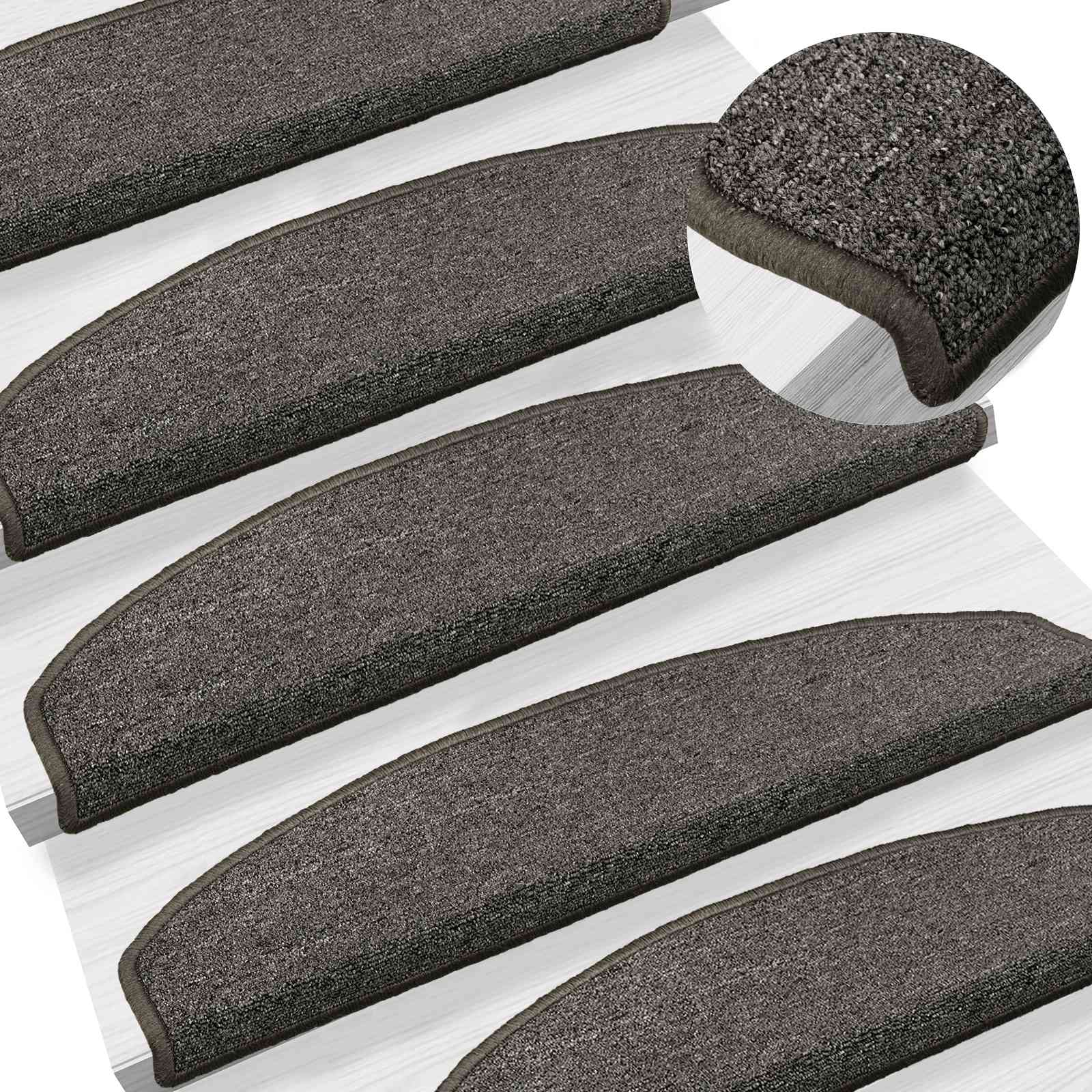 Samoljepljivi stepenasti ulošci Polukružni 15 pcs Tamnosiva