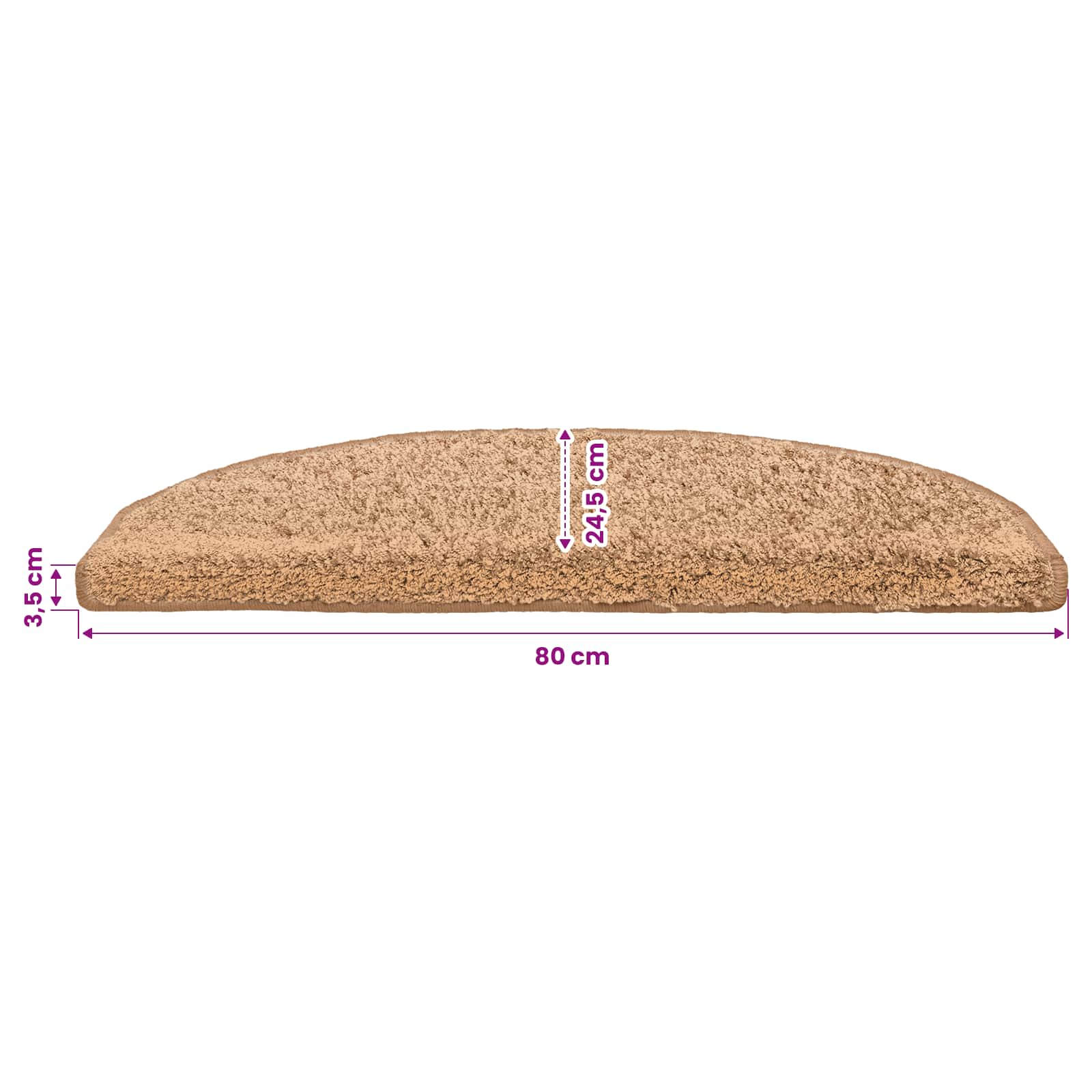 Samoljepljivi stepenasti ulošci 15 pcs Bež 80 x 24,5 x 3,5 cm