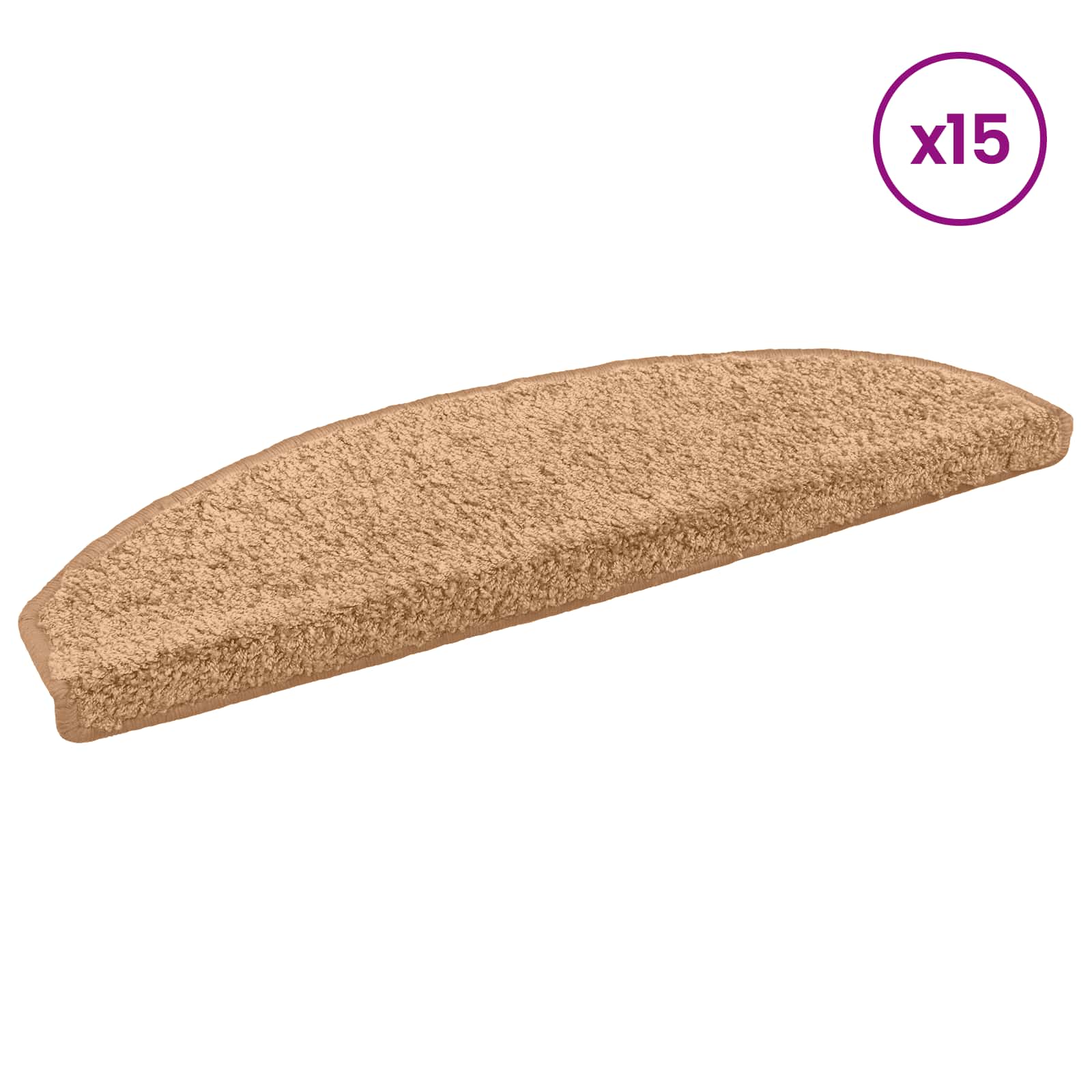 Samoljepljivi stepenasti ulošci 15 pcs Bež 80 x 24,5 x 3,5 cm