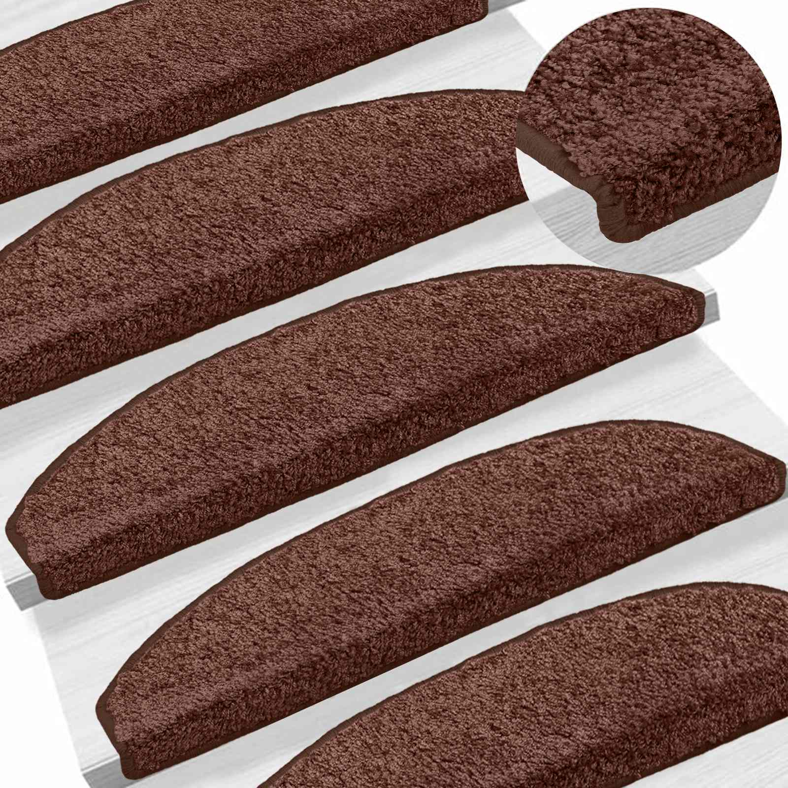 Samoljepljivi stepenasti ulošci 15 pcs Smeđa 80 x 24,5 x 3,5 cm