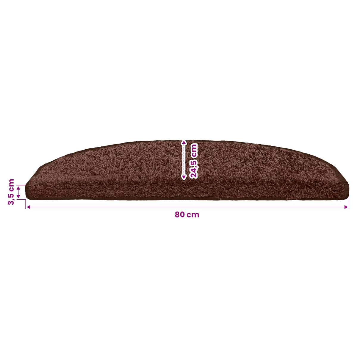 Samoljepljivi stepenasti ulošci 15 pcs Smeđa 80 x 24,5 x 3,5 cm
