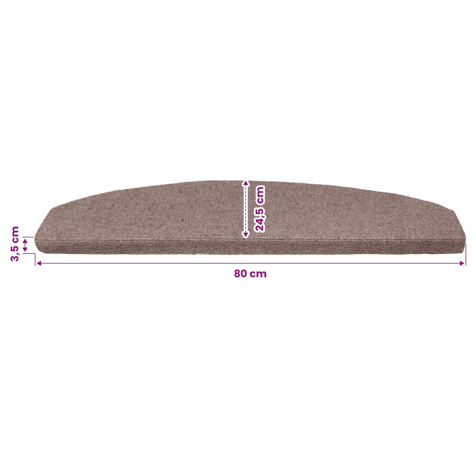 Samoljepljivi stepenasti ulošci 15 pcs Bež 80 x 24,5 x 3,5 cm