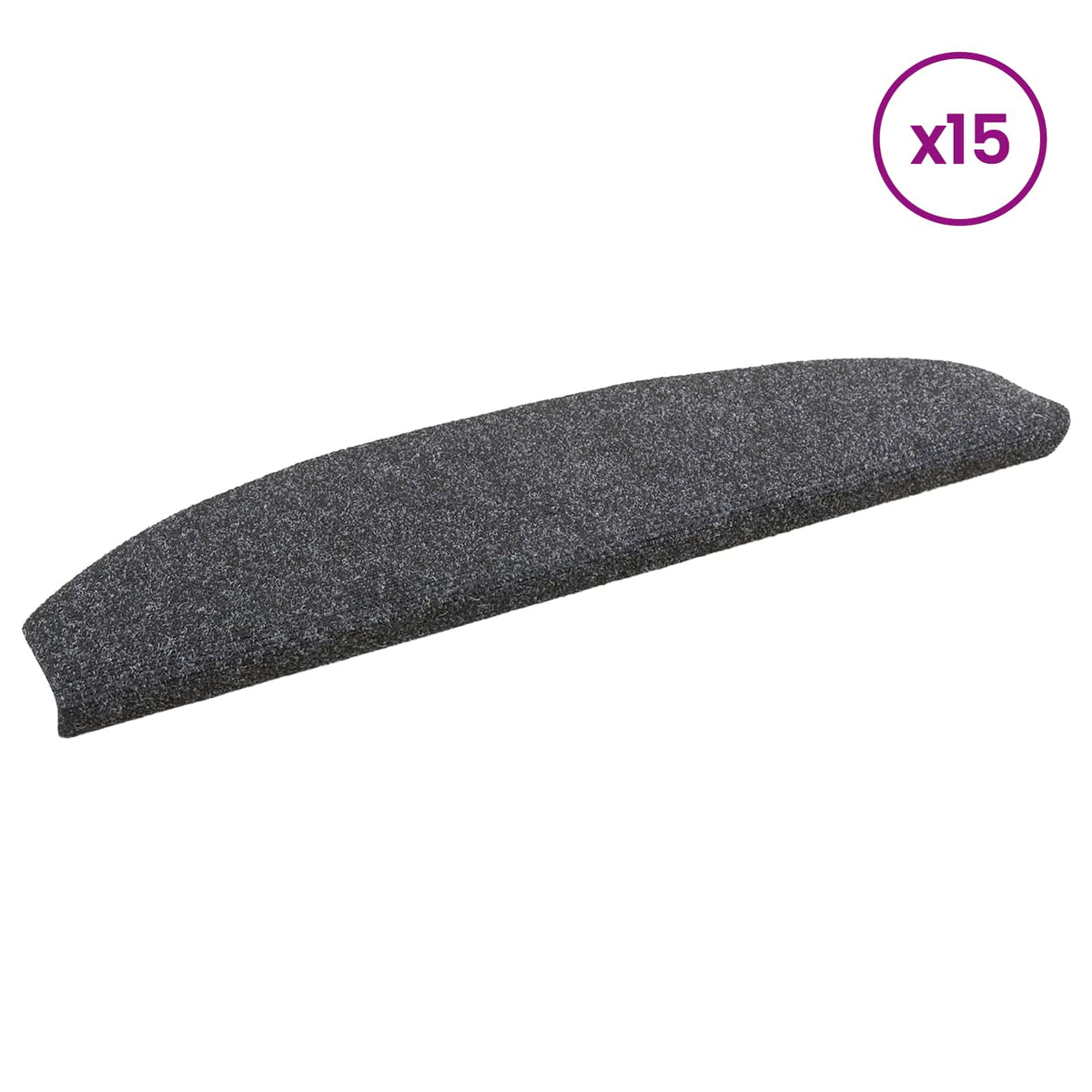 Samoljepljivi stepenasti ulošci Polukružni 15 pcs Tamnosiva