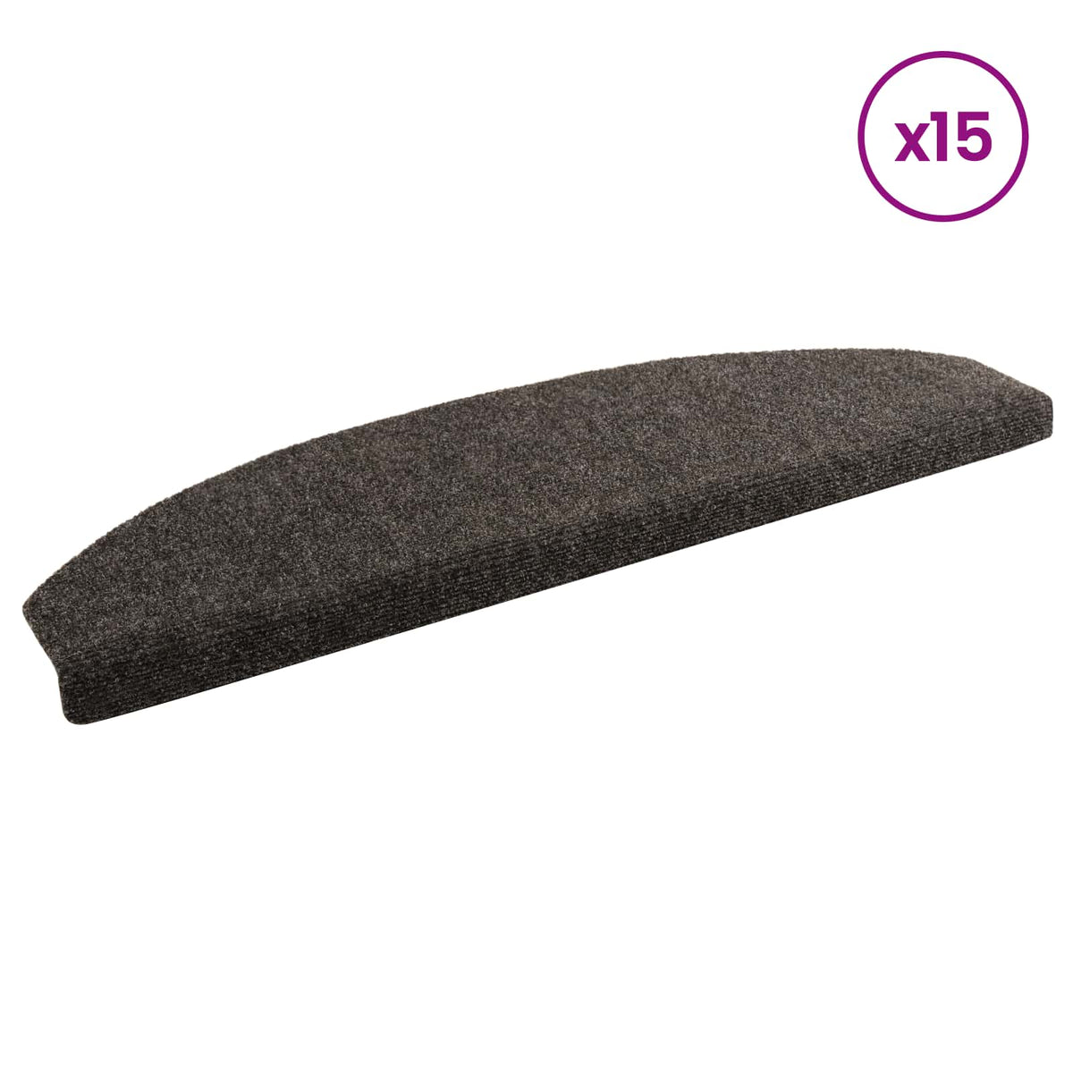 Samoljepljivi stepenasti ulošci Polukružni 15 pcs Antracit