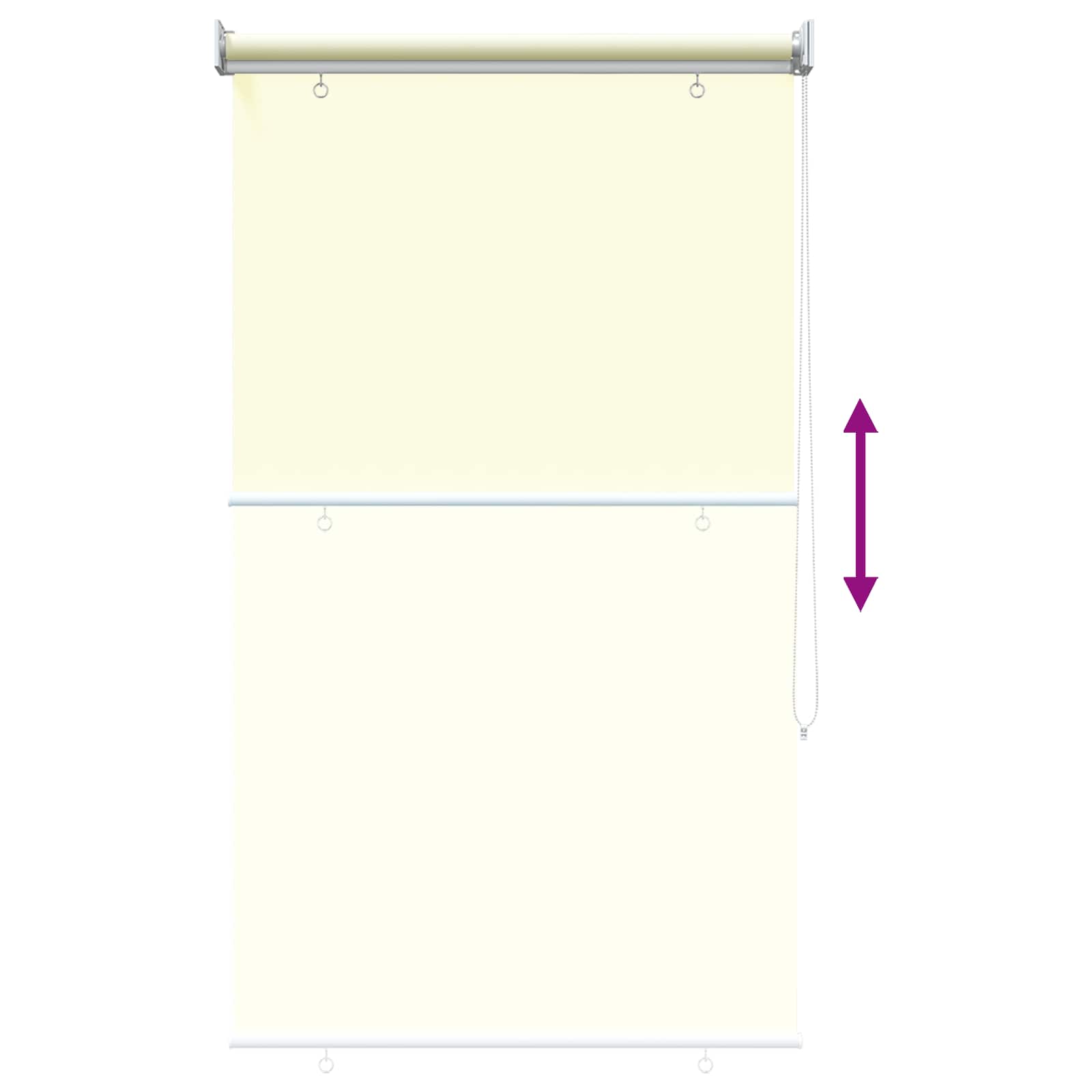 Rolo zavjesa za vanjsku uporabu s UV zaštitom Krem 60 x 230 cm
