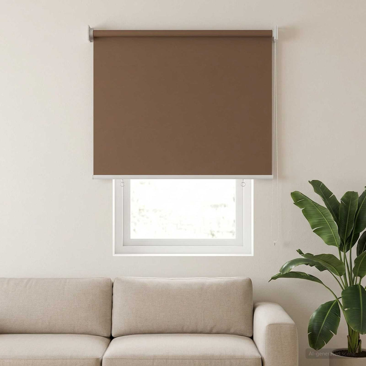 Roleta zaštita od UV zračenja Sivosmeđa 100 x 140 cm Poliester