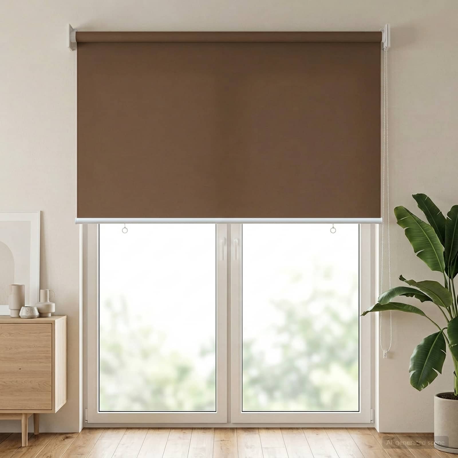 Roleta zaštita od UV zračenja Sivosmeđa 60 x 230 cm Poliester