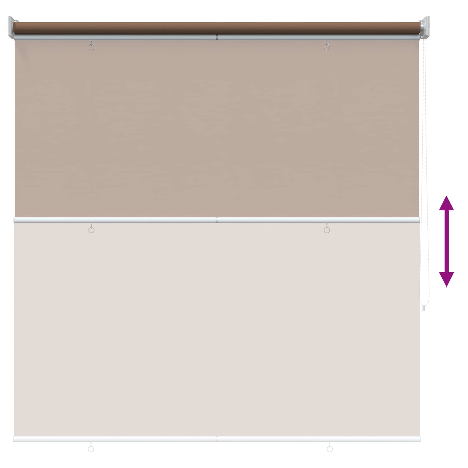 Roleta zaštita od UV zračenja Sivosmeđa 120 x 230 cm Poliester
