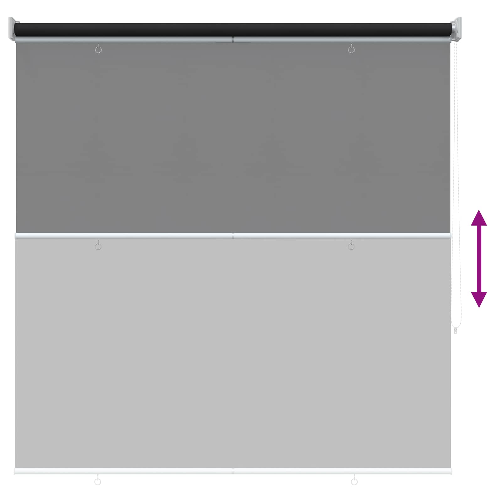 Roleta zaštita od UV zračenja Antracit 100 x 230 cm Poliester