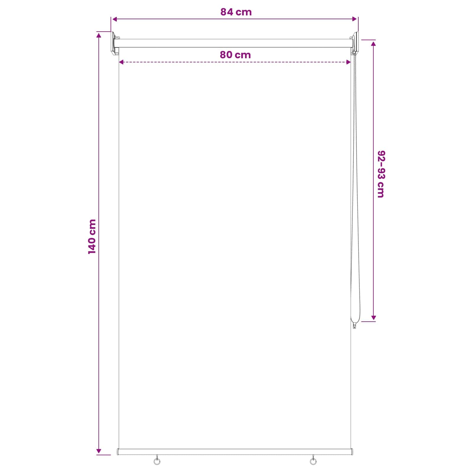 Roleta zaštita od UV zračenja Bež 80 x 140 cm Poliester