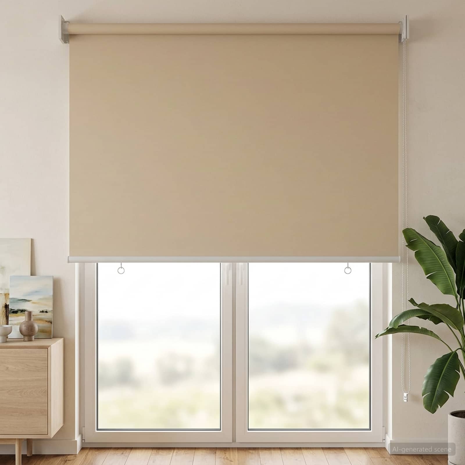 Rolo zavjesa za vanjsku uporabu s UV zaštitom Bež 60 x 230 cm